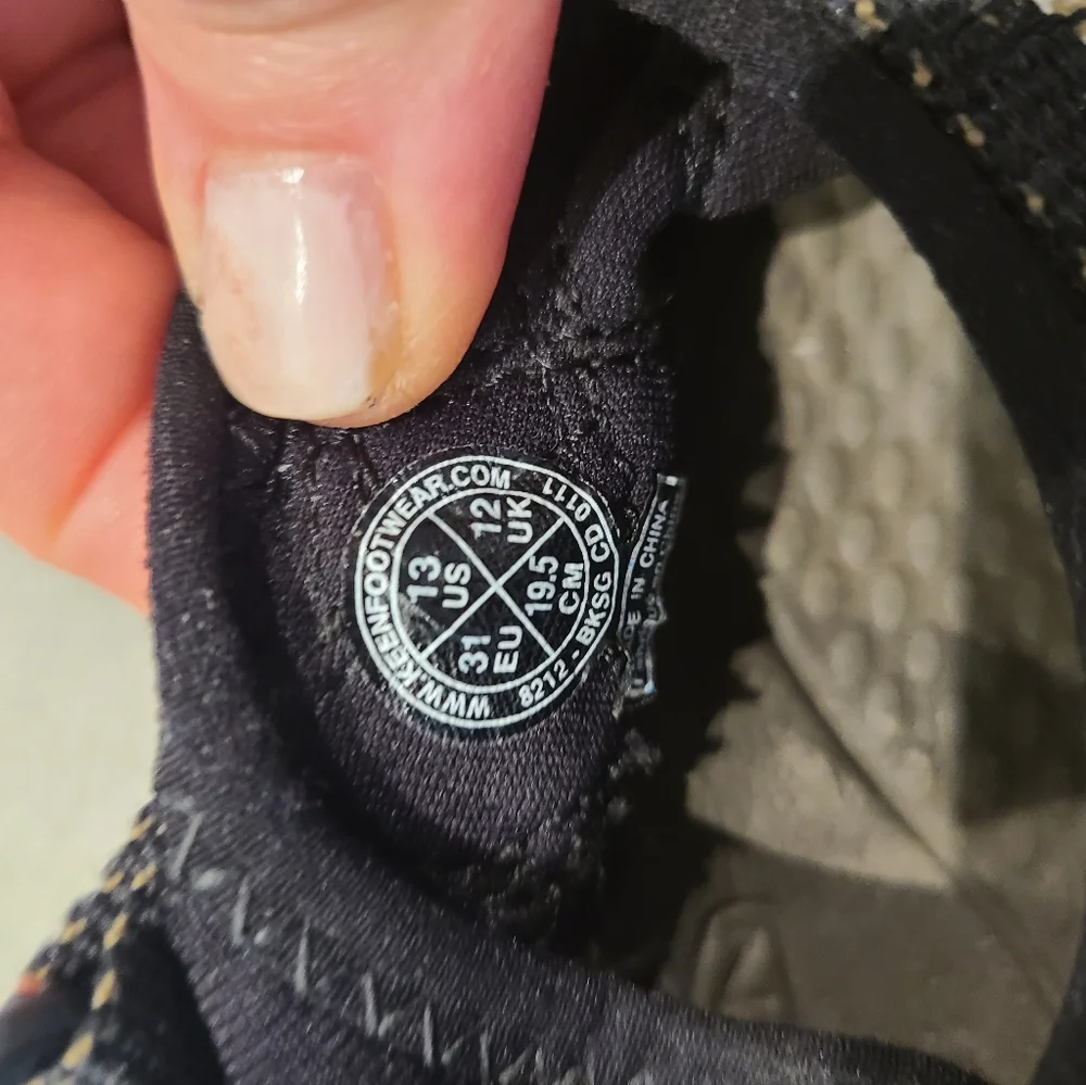 Keen Black and Green Water Shoes